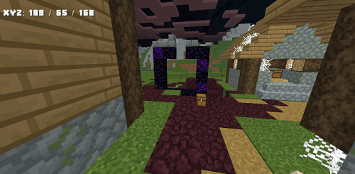 Zombie Village with Ruined Portal, Ocean Ruins, Shipwreck & More (Seed)