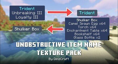 Unobstructive Item Name